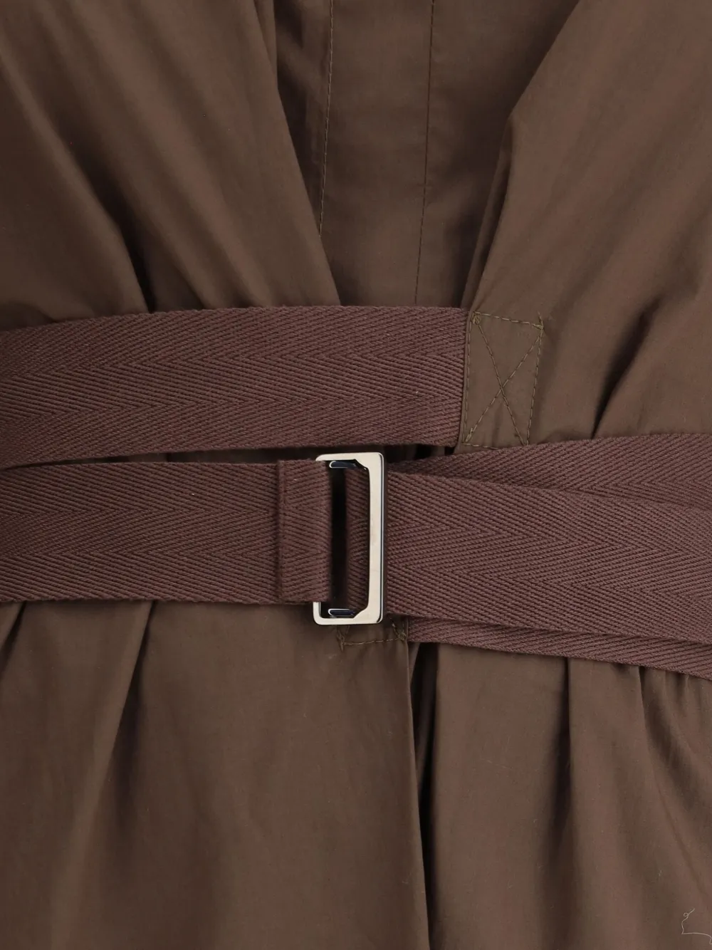 Brunello Cucinelli Midi-jurk met ceintuur Bruin