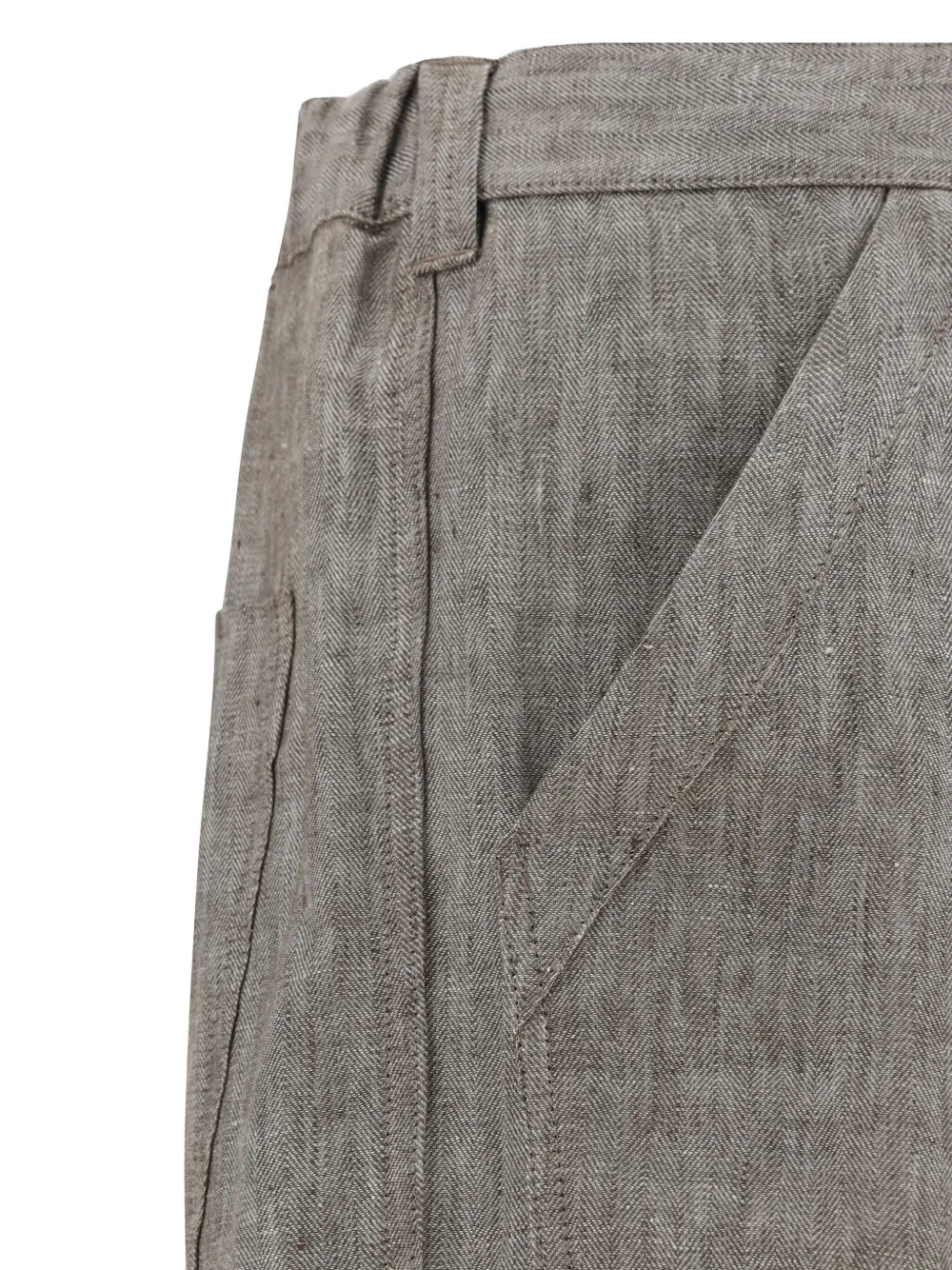 Brunello Cucinelli Linnen broek Grijs