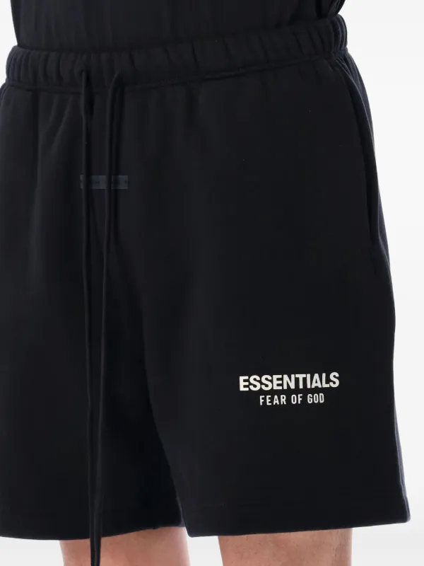 FEAR OF GOD ESSENTIALS Fleece Track Shorts | Black | FARFETCH CA