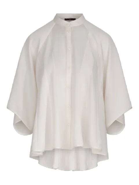 High pleated blouse