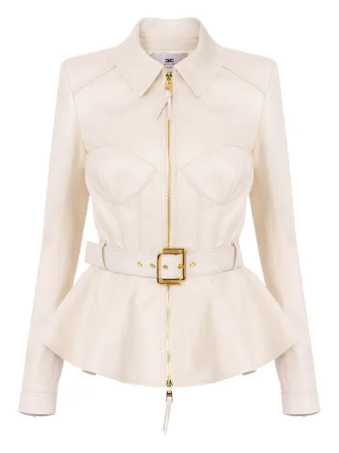 Elisabetta Franchi zip-up leather jacket