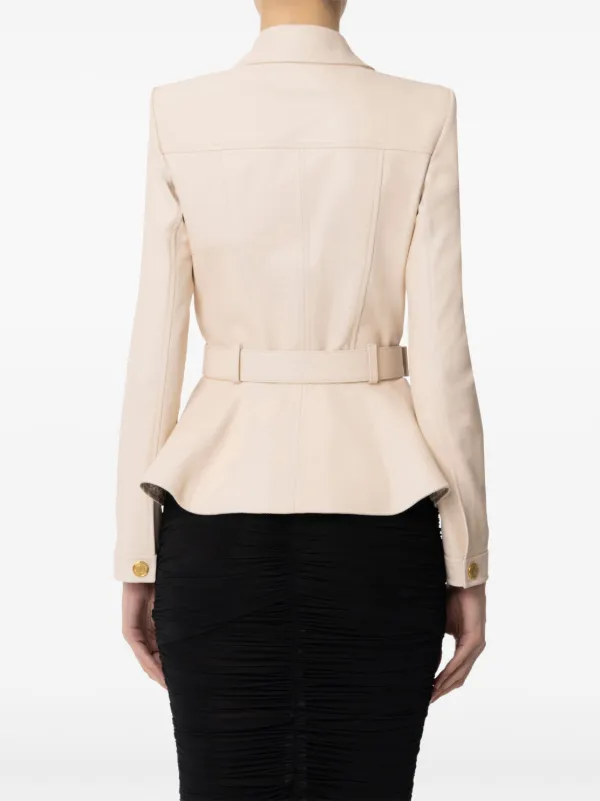 Elisabetta Franchi ジップアップ レザージャケット