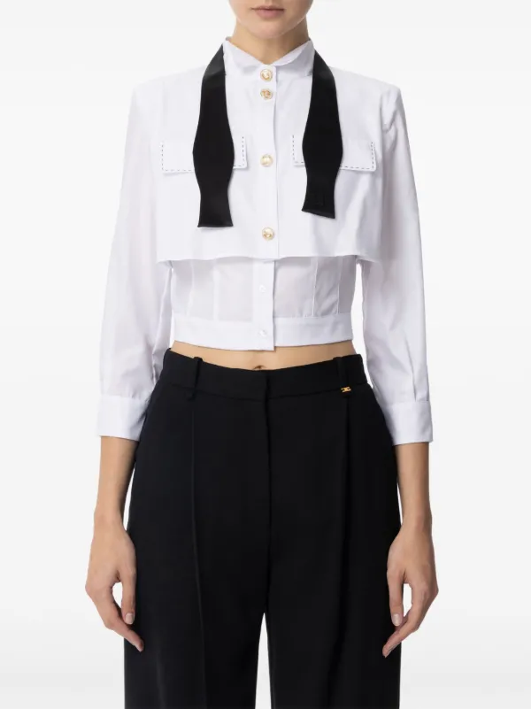 Elisabetta Franchi Cotton Shirt | White | FARFETCH