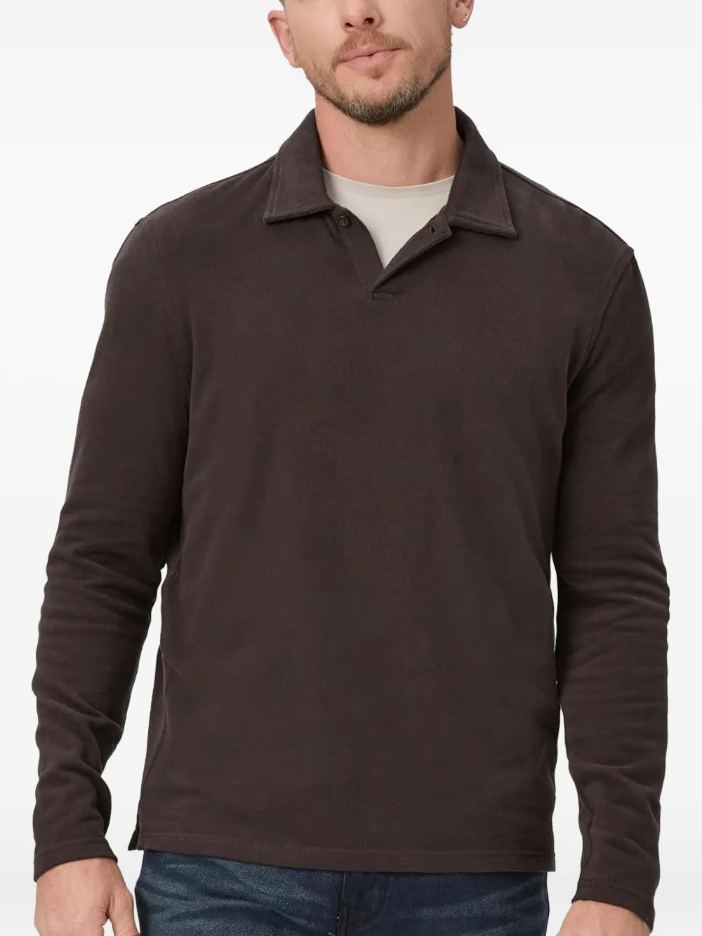 PAIGE long-sleeve polo shirt | Brown | Image 1