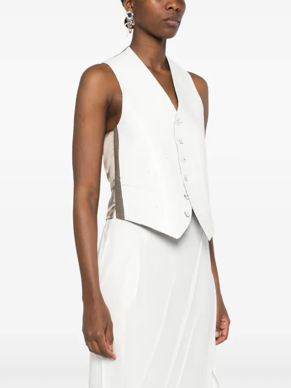 MM6 Maison Margiela ペイント ベスト | ホワイト | FARFETCH JP