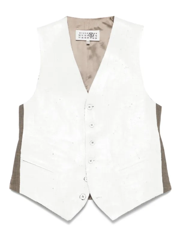 MM6 Maison Margiela ペイント ベスト | ホワイト | FARFETCH JP