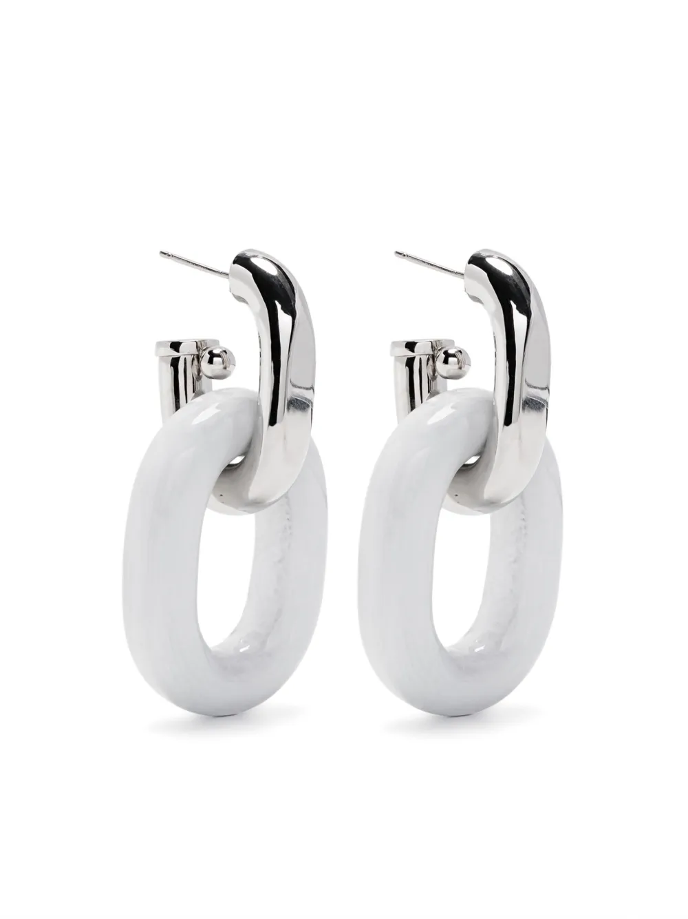 Rabanne XL Link earrings | White | Image 1