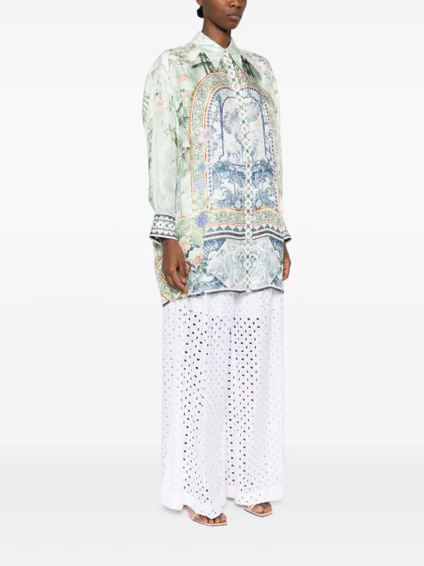 Camilla Jardim Party Shirt | Green | FARFETCH AU
