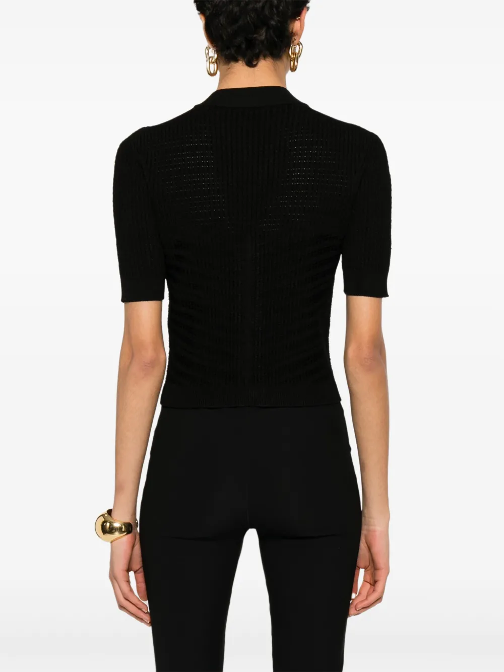 Balmain Top met decoratieve knopen Zwart