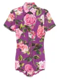 Dolce & Gabbana floral-print jumpsuit - Purple