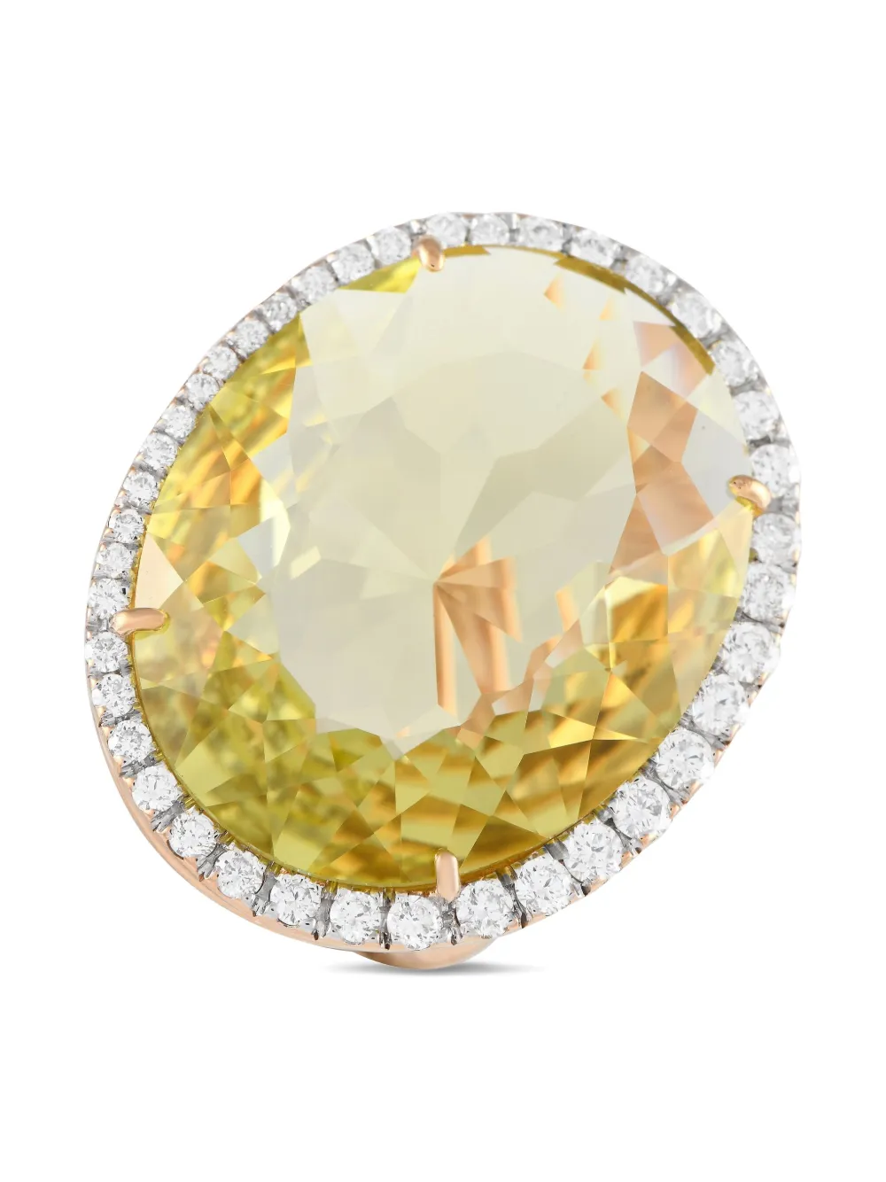 Casato 18K rose gold diamond and quartz ring - ピンク Casato 18K rose gold diamond and quartz ring - ピンク