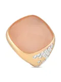 Casato 18K yellow gold diamond and chalcedony signet ring