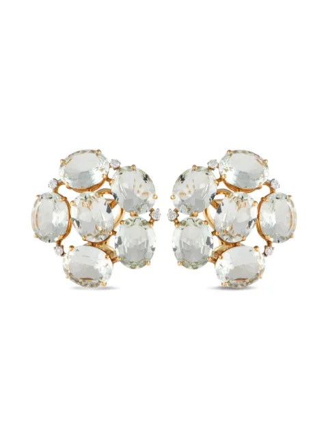 Casato 18kt yellow gold prasiolite earrings