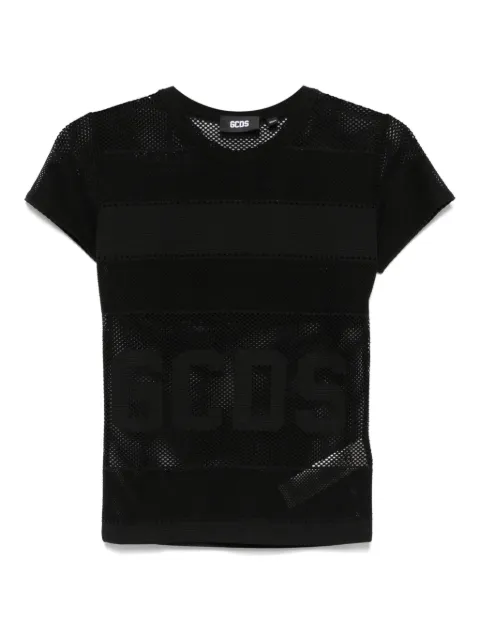 GCDS logo net T-shirt
