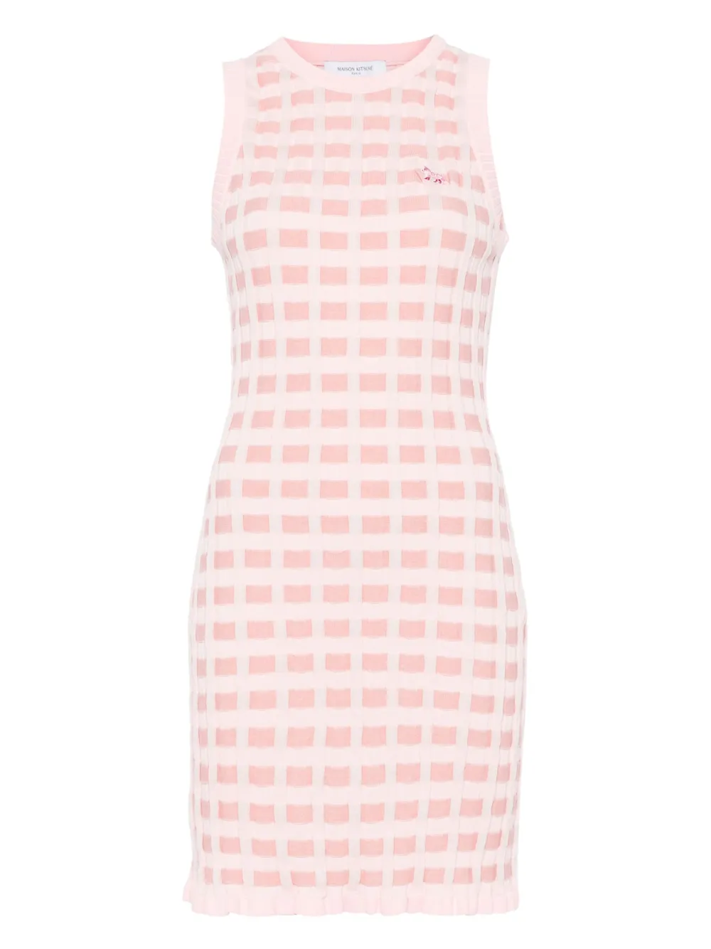 Maison Kitsuné Midi-jurk met Fox-patroon Roze