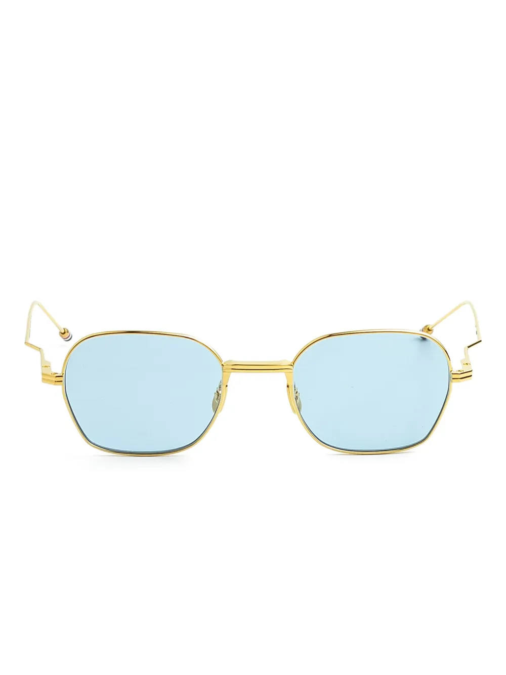 Thom Browne Eyewear スクエアフレーム サングラス - ゴールドトーン Thom Browne Eyewear スクエアフレーム サングラス - ゴールドトーン