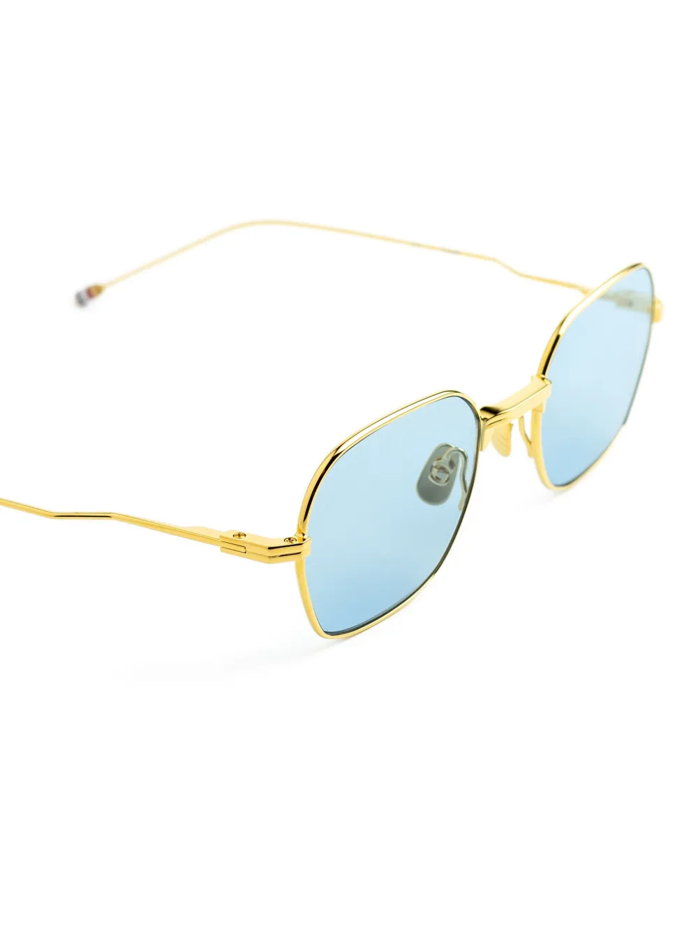 Thom Browne Eyewear Zonnebril met vierkant montuur Goud