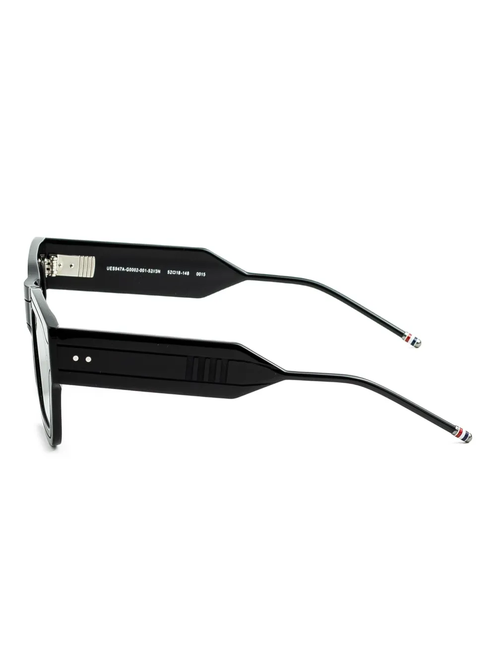 Thom Browne Eyewear Zonnebril met vierkant montuur Zwart