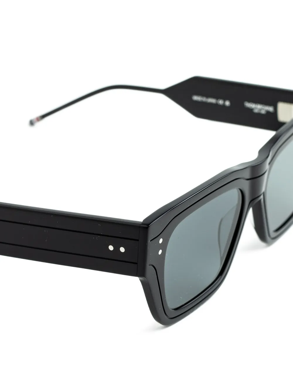 Thom Browne Eyewear Zonnebril met vierkant montuur Zwart