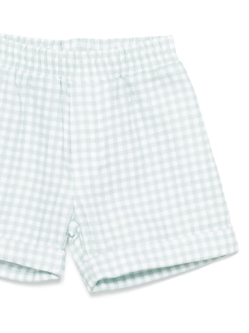 Monnalisa Bermuda shorts met gingham-ruit Groen