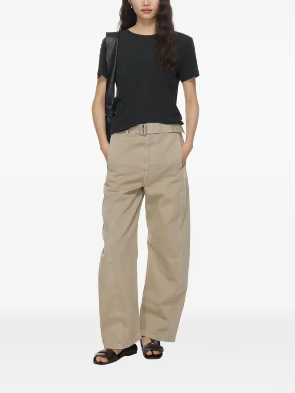 ルメール　コットンパンツ　LEMAIRE ルメール LEMAIRE コットンパンツ BELTED PLEATED PANTS