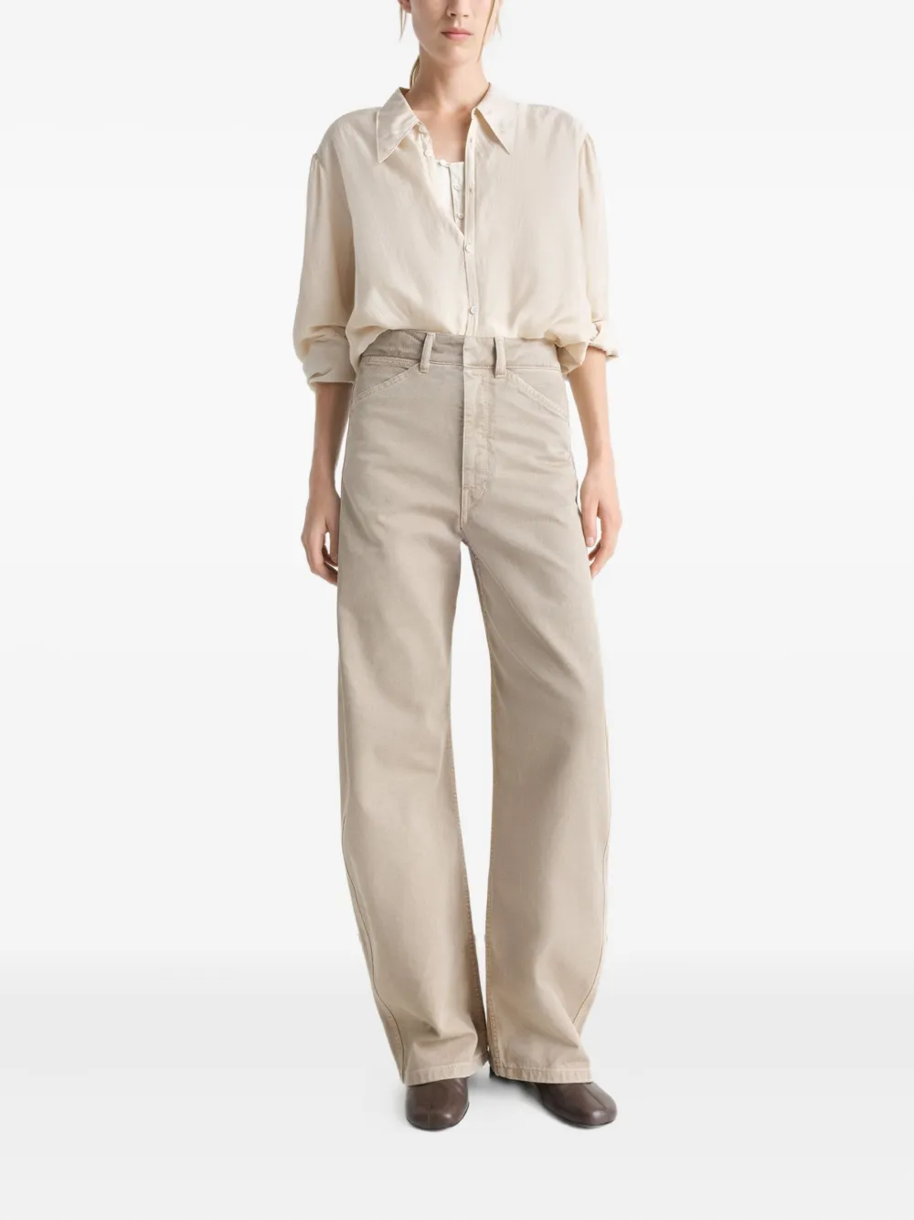 LEMAIRE cotton trousers | Wide-Leg Pants | Image 2