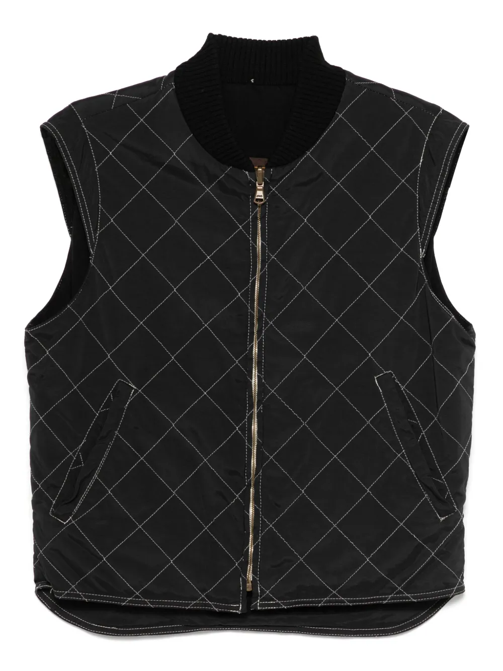 Pre-owned Loro Piana 2000s Diamond-stitching Vest
