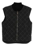 Loro Piana Pre-Owned 2000s diamond-stitching vest - Black