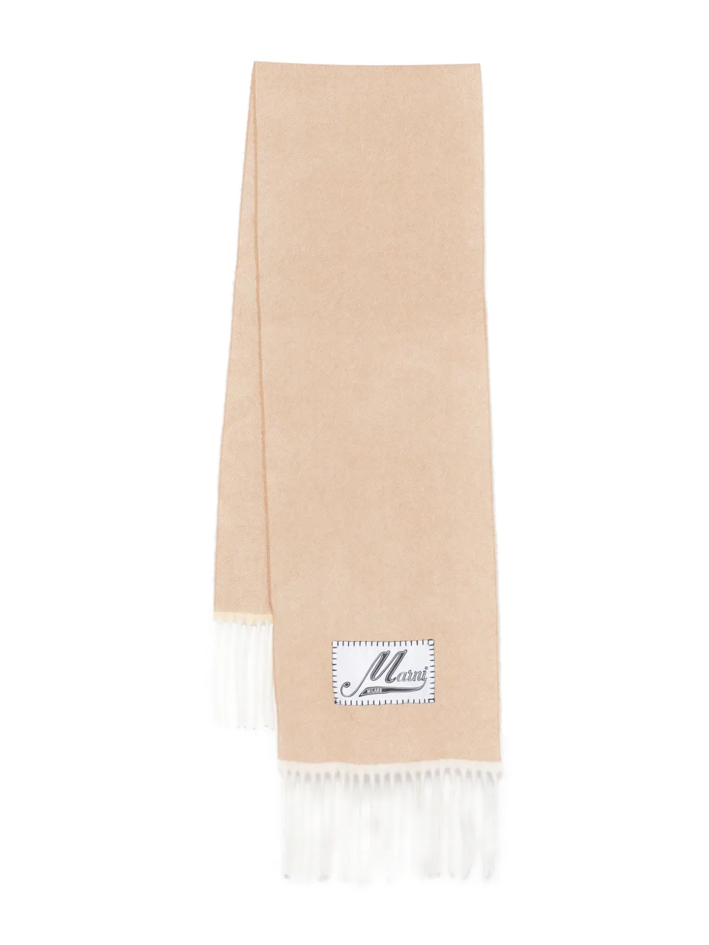 Marni Geborstelde sjaal Beige