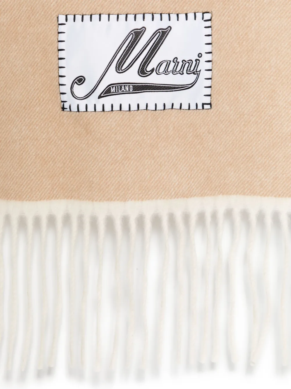 Marni Geborstelde sjaal - Beige
