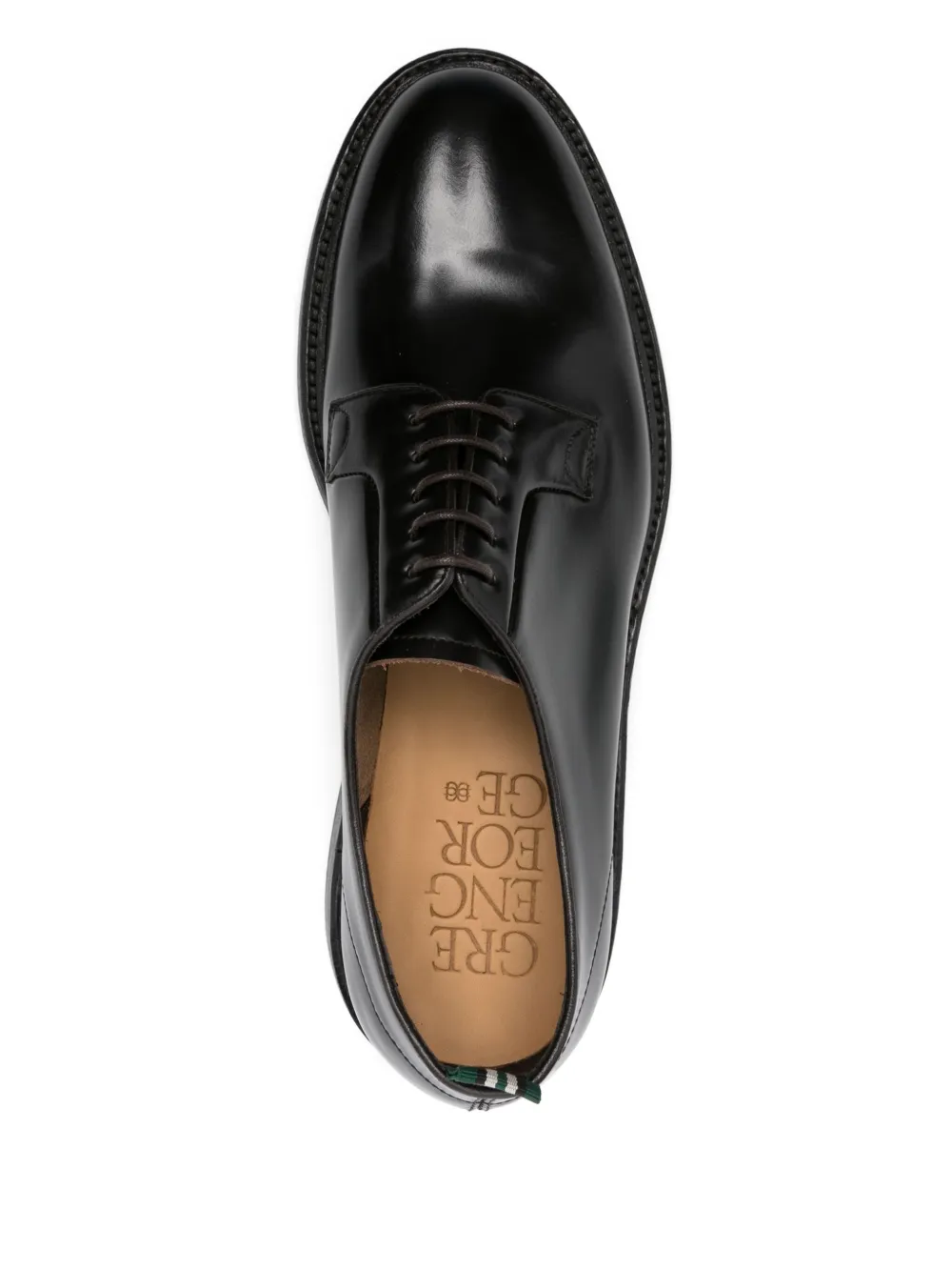 Green George Leren derby schoenen Bruin