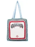 Casablanca large crochet tote bag - White