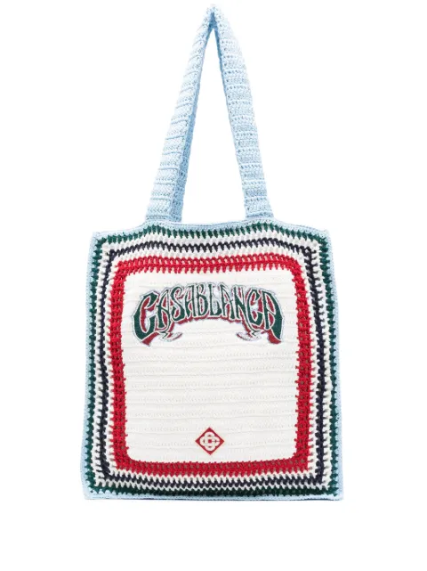 Casablanca large crochet tote bag