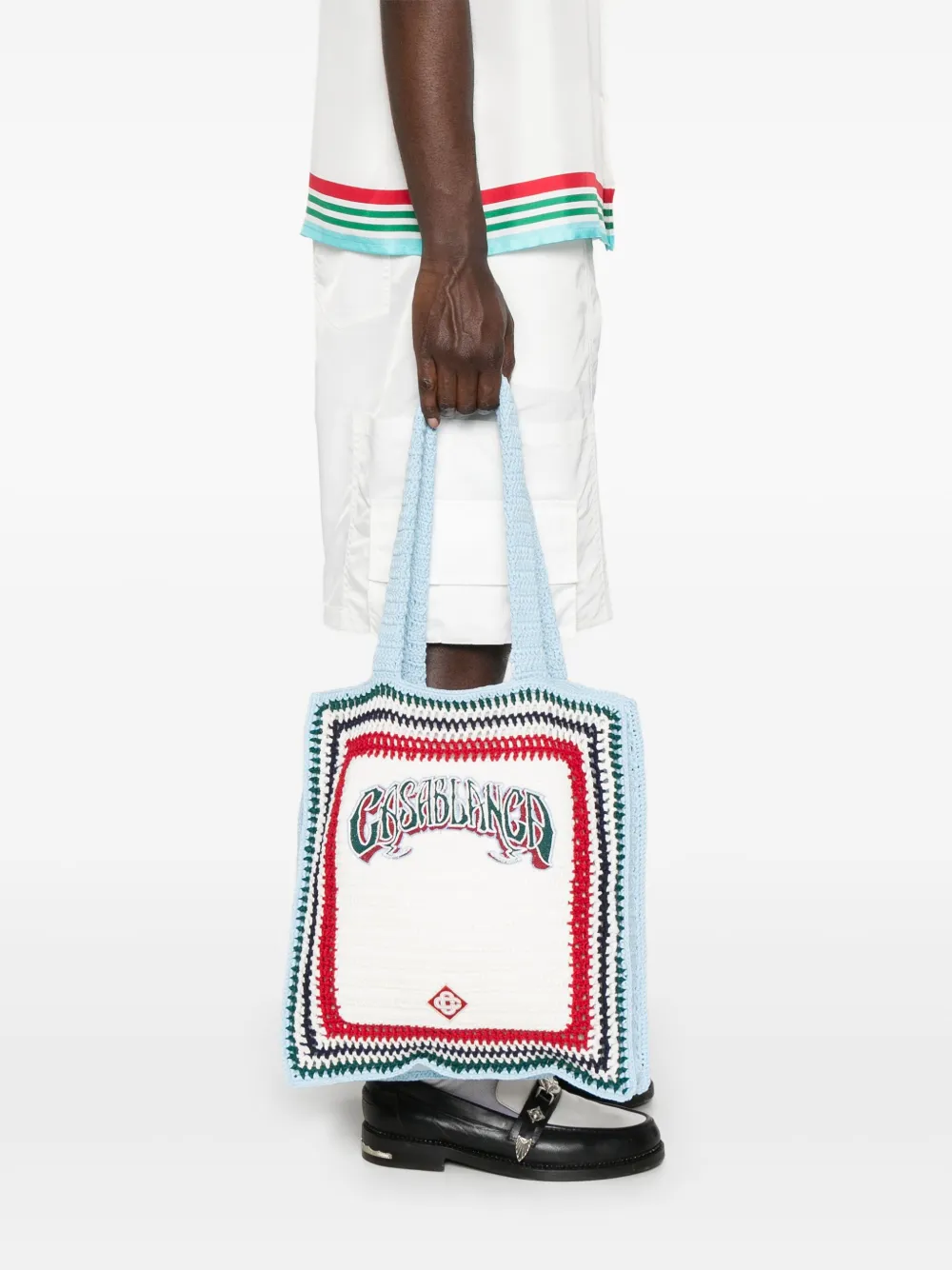 Casablanca Gehaakte shopper - Wit