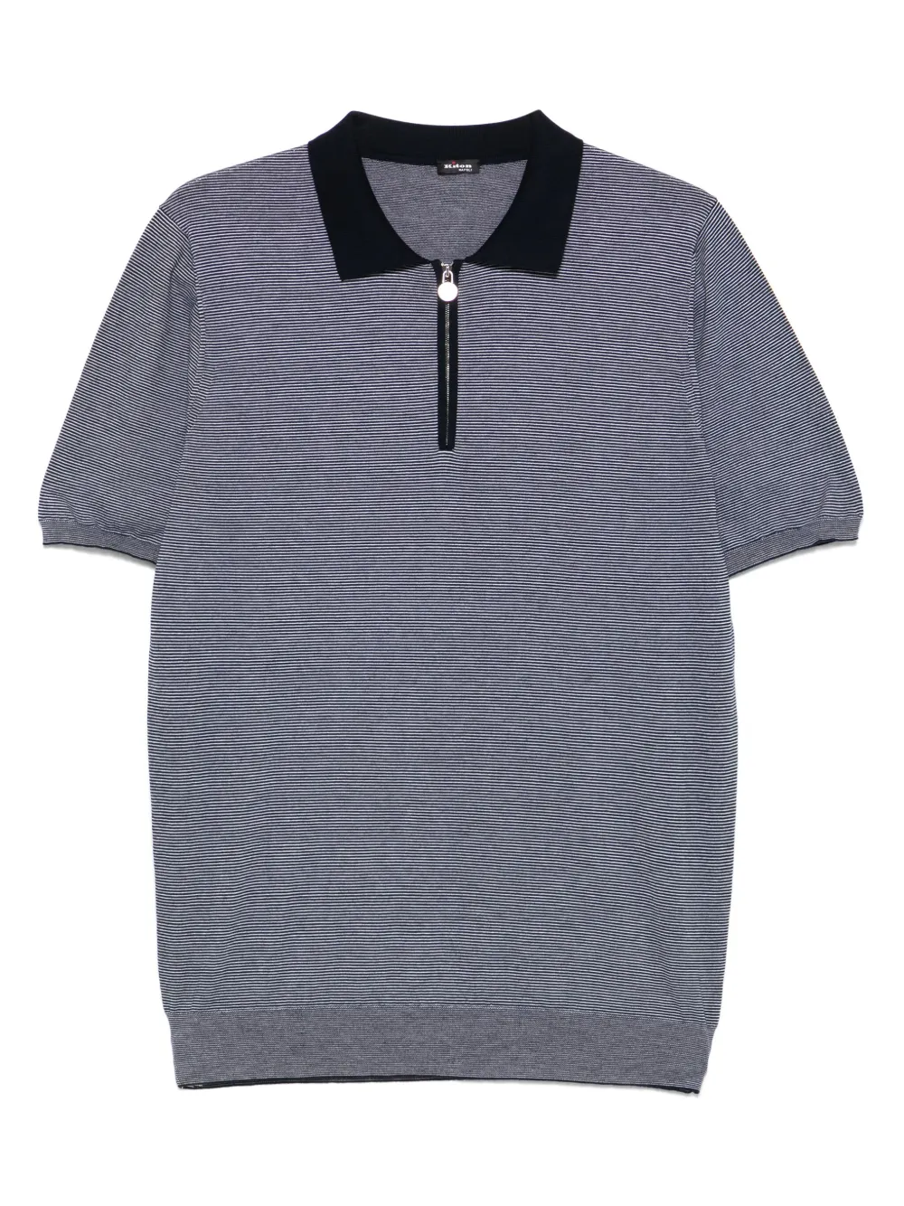 Kiton playera tipo polo con rayas estampadas | azul | Image 1
