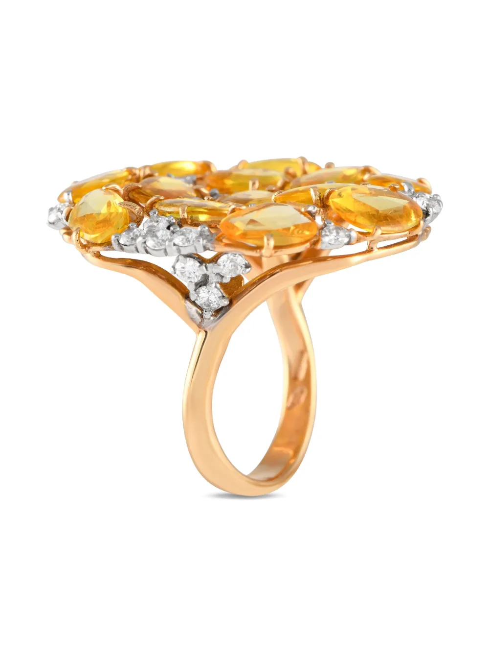 Casato 18K yellow gold diamond and yellow sapphire ring - ゴールドトーン Casato 18K yellow gold diamond and yellow sapphire ring - ゴールドトーン
