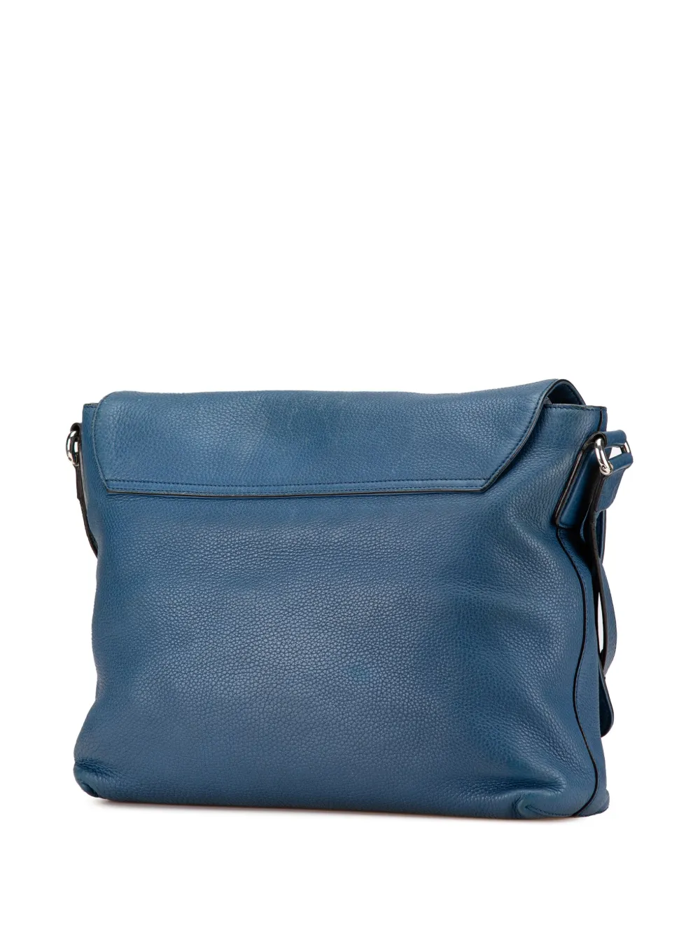 Pre-owned Gucci 2000-2015 Pebbled Calfskin Soho Messenger Bag Crossbody Bag In Blue