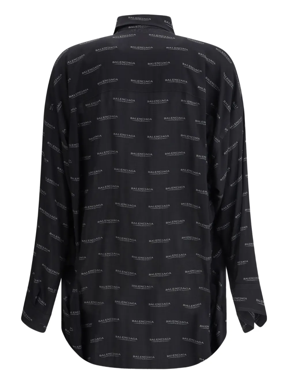 Balenciaga logo-print shirt - Zwart