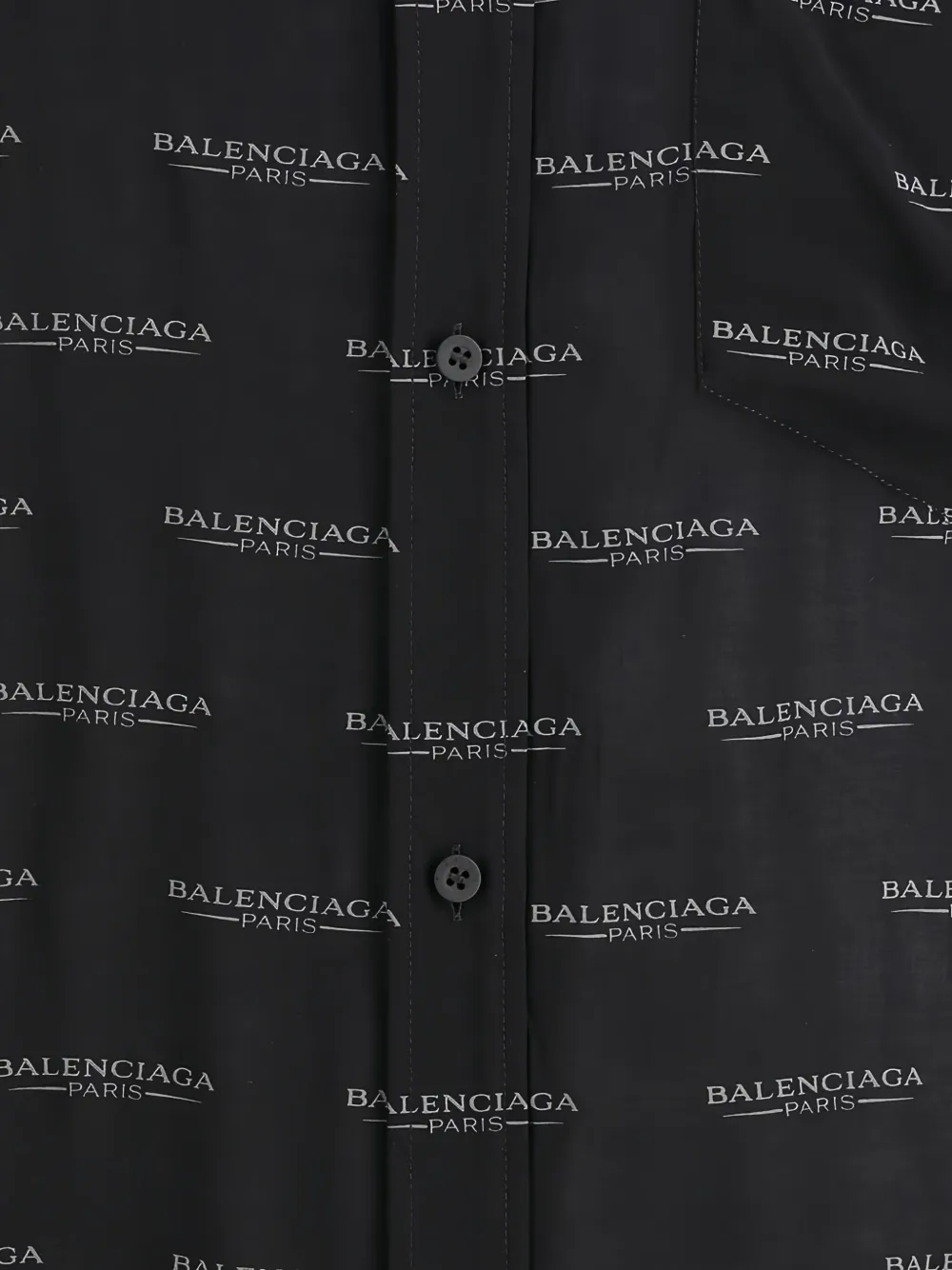 Balenciaga Overhemd met logoprint Zwart