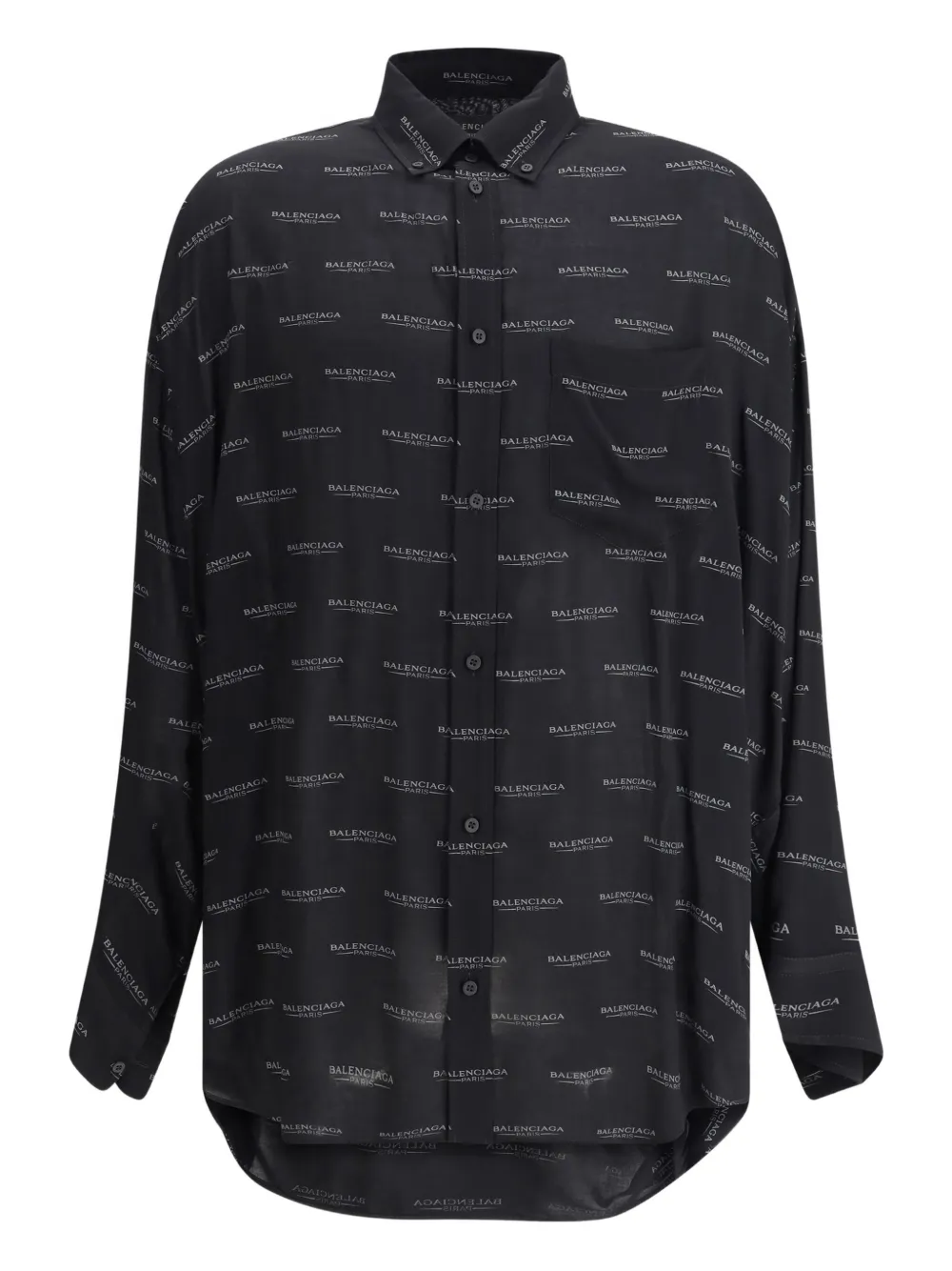 Balenciaga Overhemd met logoprint Zwart