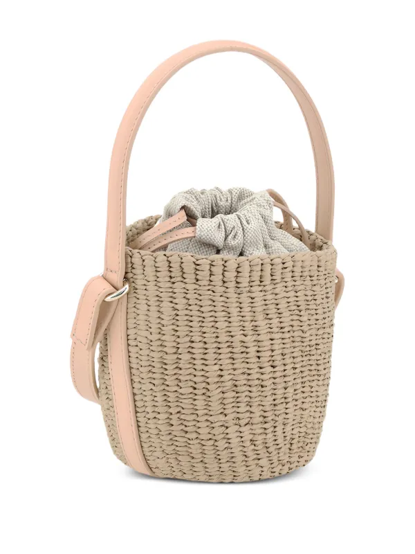 【関税込み】Chloe ベージュ スモール Horse Medal かごバッグ Chloé Small Horse Medal Basket In Natural Fibers | Chloé US