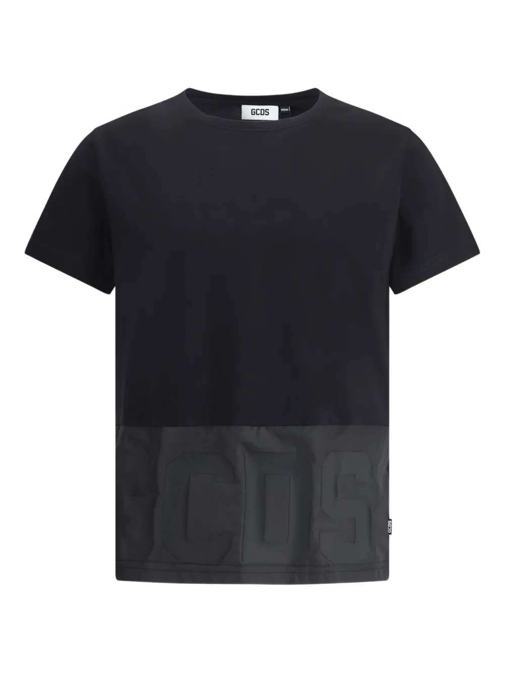 GCDS playera con franja del logo | negro | Image 1