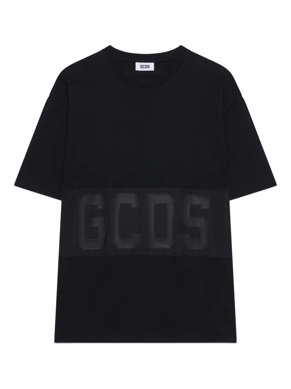 GCDS logo-tape T-shirt | Black | Image 1