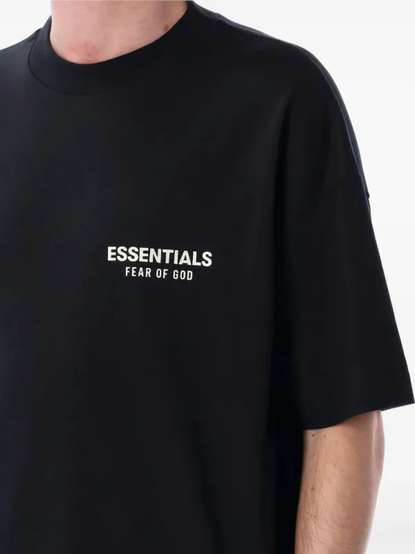 FEAR OF GOD ESSENTIALS Essentials logo-print T-shirt | Black