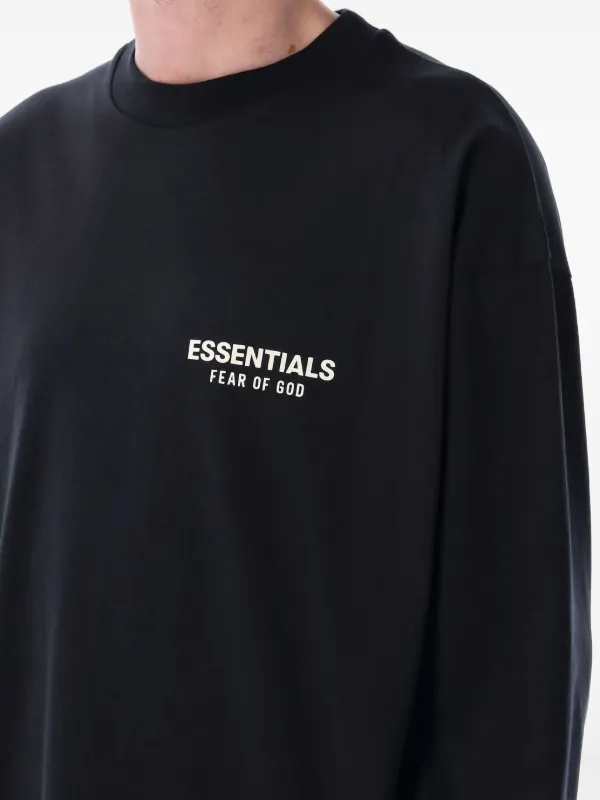 {Fear Of God} Essentials LS T-shirt ロンT 関税送料込 FEAR OF GOD ESSENTIALS Essentials logo-print long-sleeve T