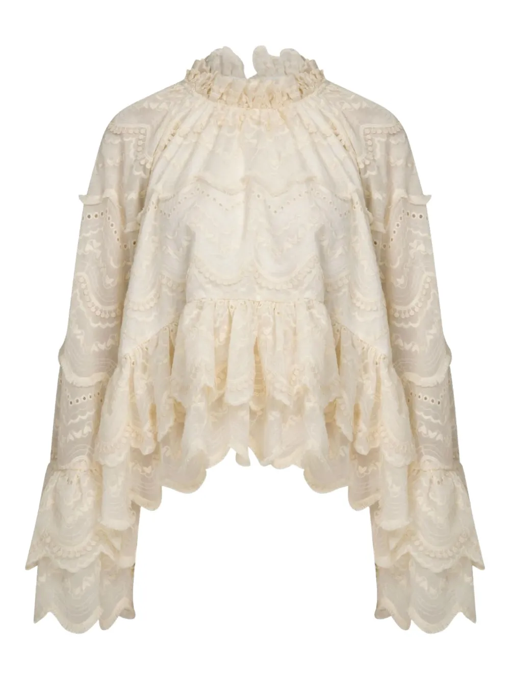 LUG VON SIGA Kirke ruffled top - Toni neutri