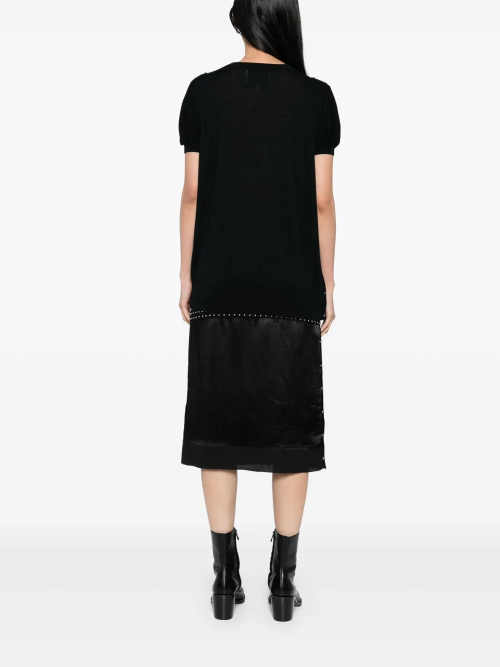 3.1 Phillip Lim Layered Satin And Knitted Midi Dress