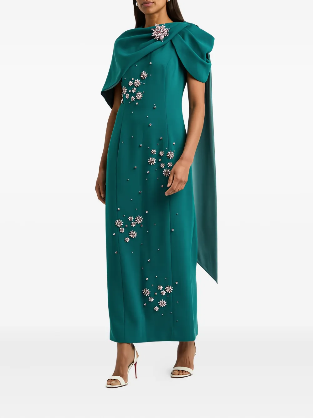 Huishan Zhang Isolde avondjurk Groen