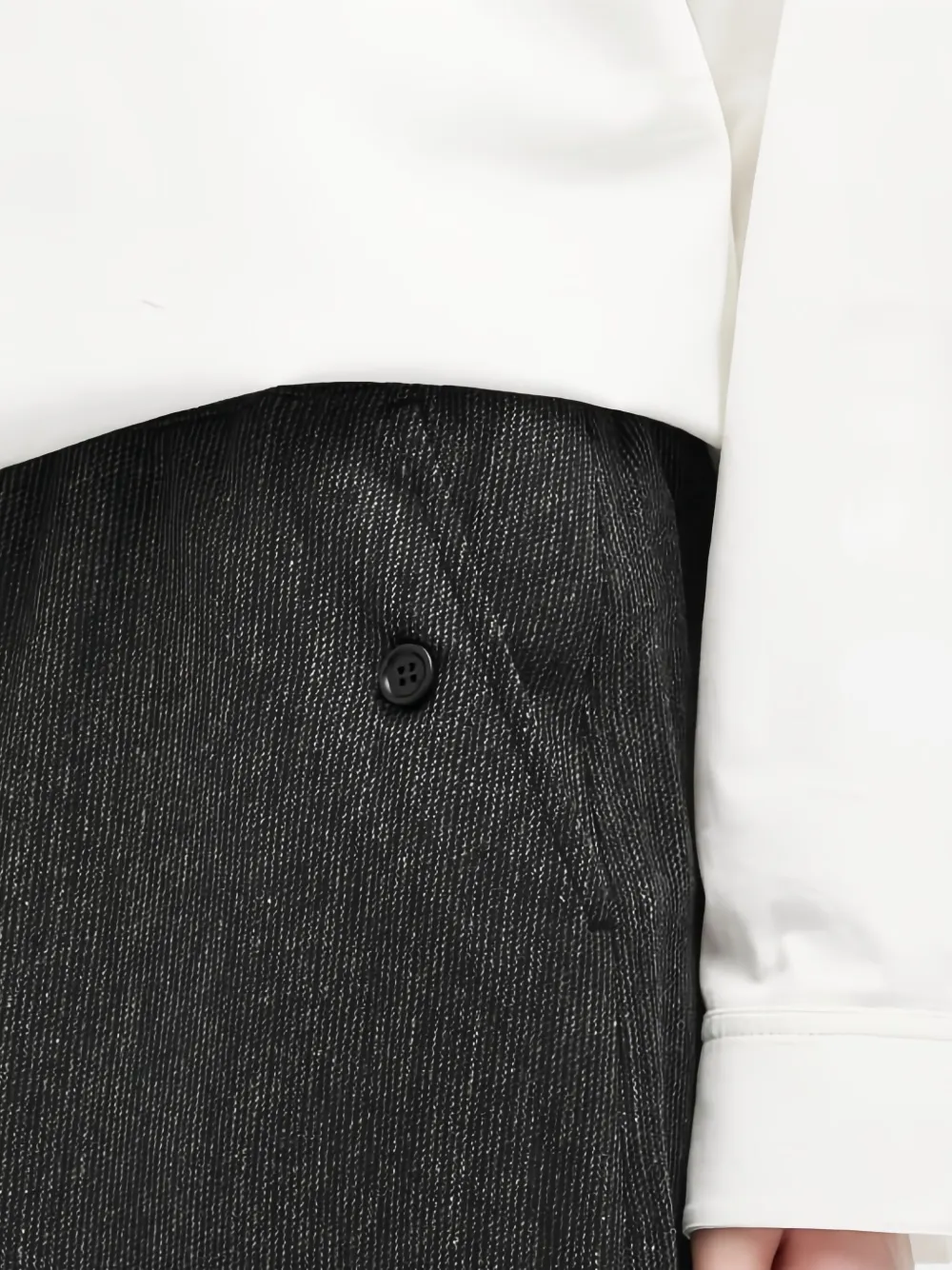 YMC Miners pinstripe trousers Grijs