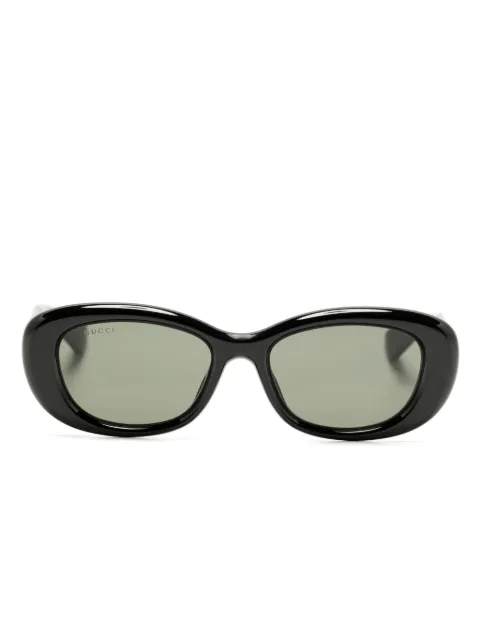 Gucci oval-frame logo sunglasses